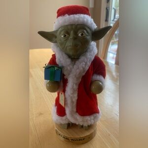Yoda in Santa Coat Figurine.